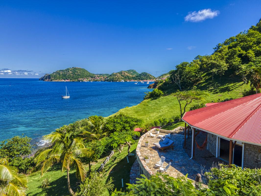 Location villa vue mer aux Saintes Guadeloupe-vue du ciel-3